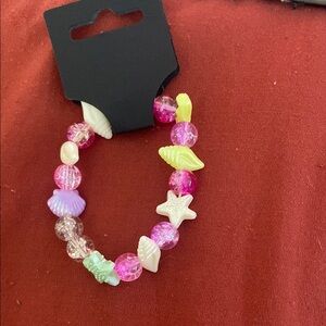 Colorful Beaded Bracelet with Sea Shell Charms